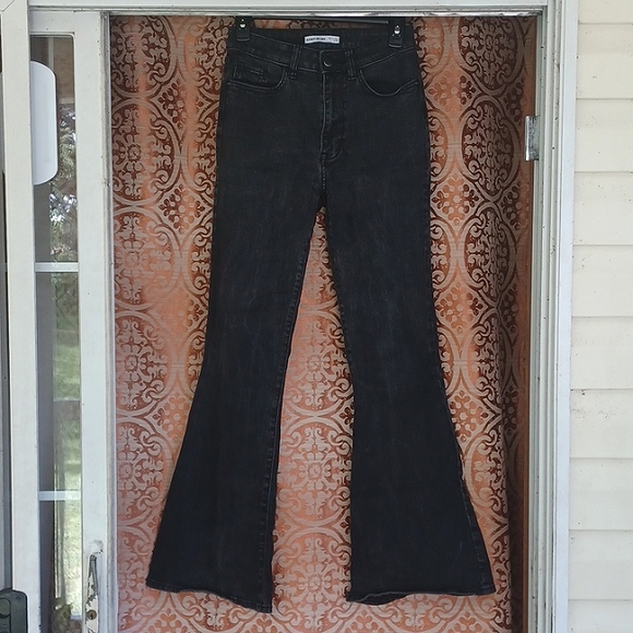 Elizabeth and James Denim - Faded black high rise flare jeans